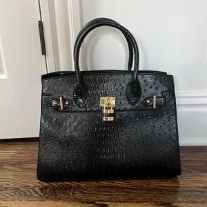 Faux alligator tote bag- Dasien